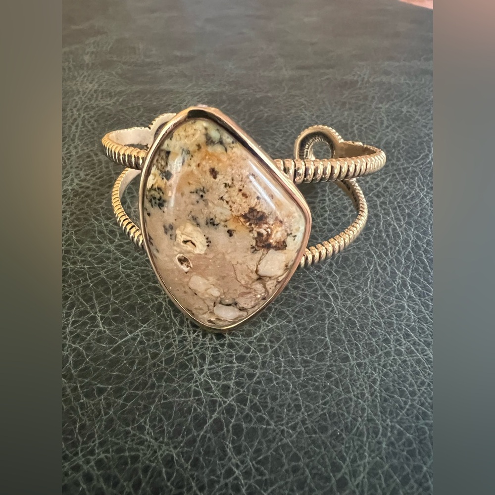 Studio Barse Bracelet Cuff Golden Bronze and African Opal - Picture 7 of 8